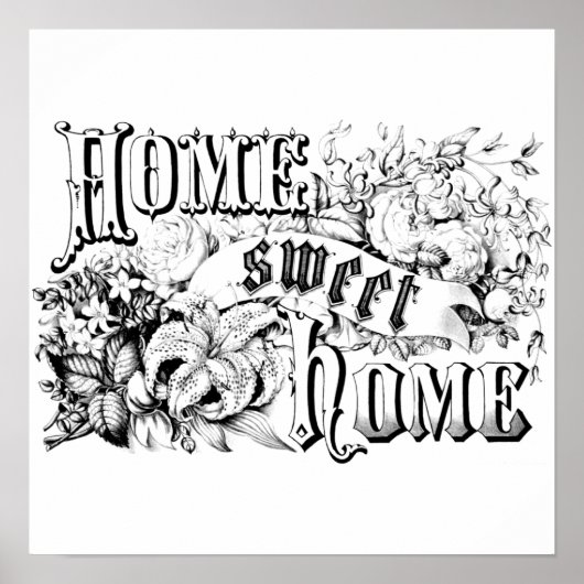 Home Sweet Home Home Decor en cadeaus Poster (Voorkant)
