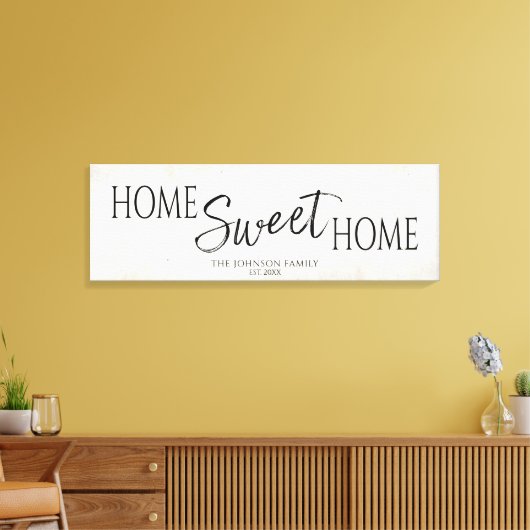 Home Sweet Home Housewarming Canvas Afdruk (Insitu (Woonkamer))