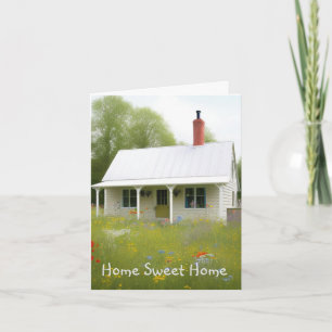 Home Sweet Home Housewarming Gevouwen Wenskaart Kaart
