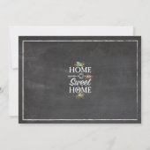 Home Sweet Home Housewarming New Home Uitnodiging (Achterkant)