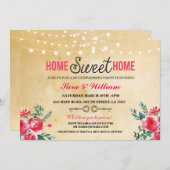 Home Sweet Home Housewarming New Home Uitnodiging (Voorkant / Achterkant)