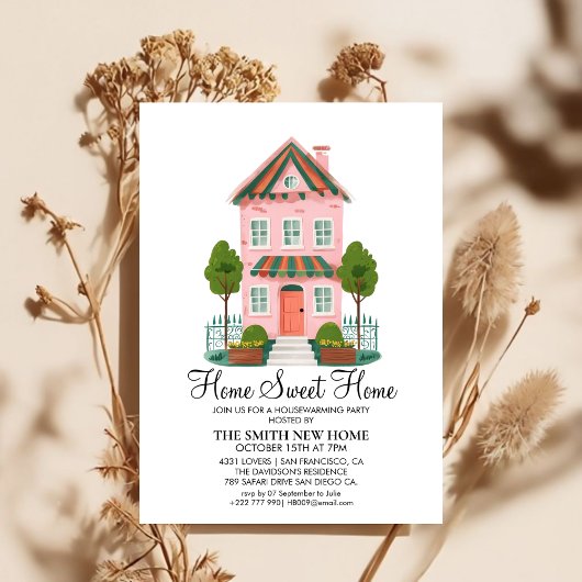 Home Sweet Home Housewarming Party Invitation Card Kaart