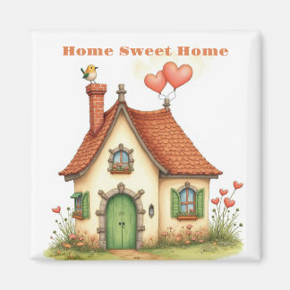 Home Sweet Home - huis-verwarmende cadeau koelkast Magneet
