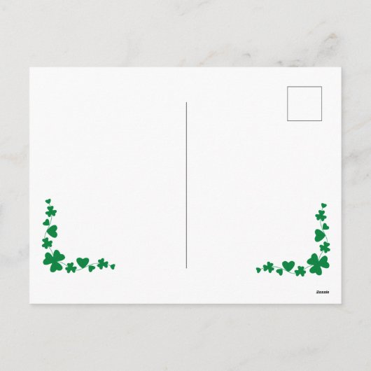 Home Sweet Home Irish Shamrock Clover Briefkaart (Achterkant)