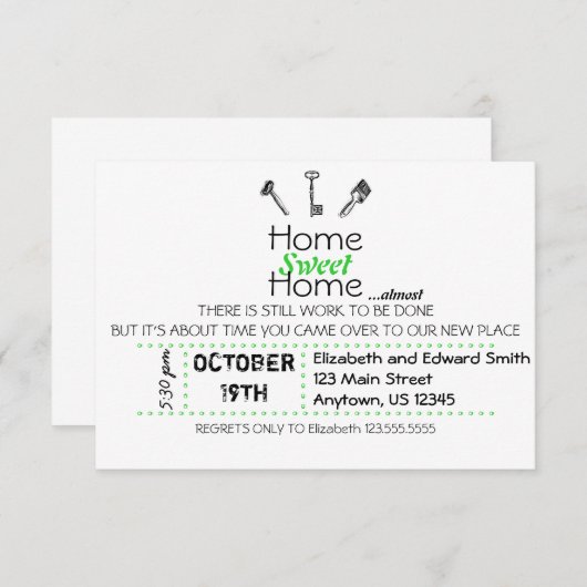Home Sweet Home Kaart (Voorkant / Achterkant)