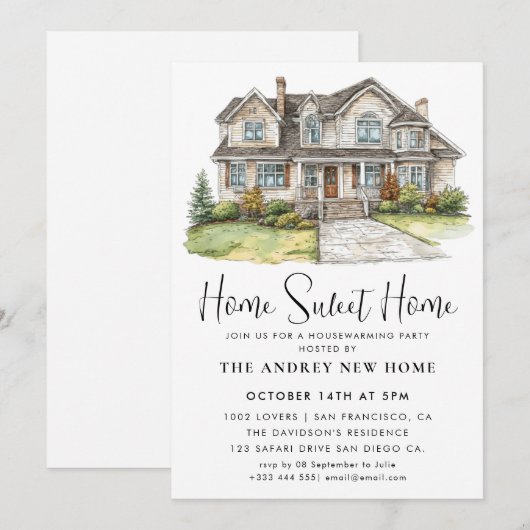 Home Sweet Home Kaart (Voorkant / Achterkant)