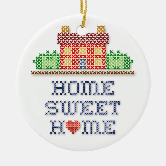 Home Sweet Home Keramisch Ornament (Voorkant)