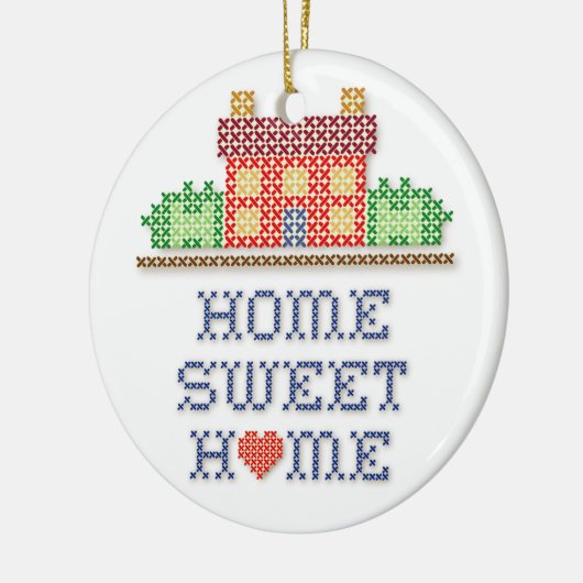 Home Sweet Home Keramisch Ornament (Links)