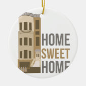 Home Sweet Home Keramisch Ornament (Voorkant)