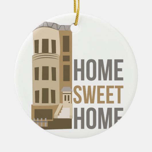 Home Sweet Home Keramisch Ornament (Voorkant)