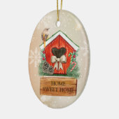 Home Sweet Home Kersthuis Keramisch Ornament (Links)