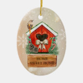 Home Sweet Home Kersthuis Keramisch Ornament (Voorkant)