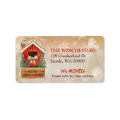 Home Sweet Home Kerstmis Adres Etiket (Voorkant)