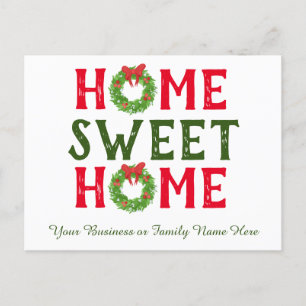 Home Sweet Home Kerstmis met Briefkaart voor feest