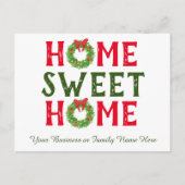 Home Sweet Home Kerstmis met Briefkaart voor feest (Voorkant)