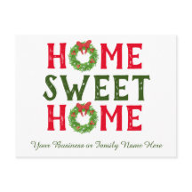 Home Sweet Home Kerstmis met Briefkaart voor feest
