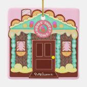 Home Sweet Home-kerstversiering Keramisch Ornament (Achterkant)