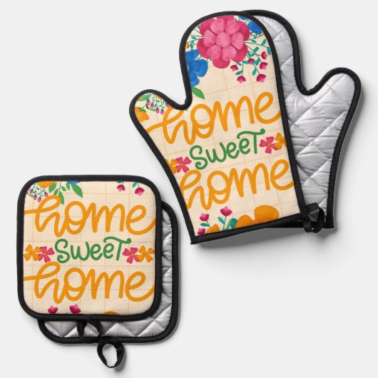 Home Sweet Home, Keukencadeau Ovenwant & Pannenlap Set (Voorkant / Achterkant)