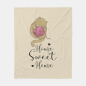 Home Sweet Home Kitten Yarn Fleece Deken (Voorkant)
