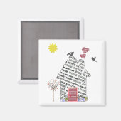 Home Sweet Home Koelkast Magneet - Nieuw Home Cade (Voorkant / Achterkant)