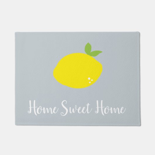 Home Sweet Home Lemon Grey Vloermat Deurmat (Voorkant)