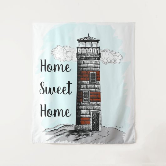 Home Sweet Home Lighthouse Wandkleed (Voorkant)