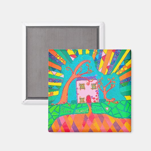 Home sweet home magneet (Voorkant / Achterkant)