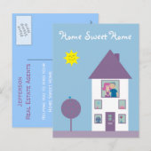 Home Sweet Home Makelaar of we zijn verhuisd Aankondigingskaart (Voorkant / Achterkant)