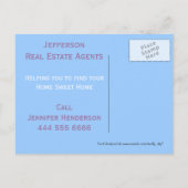 Home Sweet Home Makelaar of we zijn verhuisd Aankondigingskaart (Achterkant)