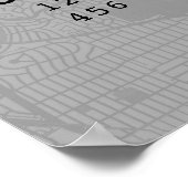 Home Sweet Home | Map & Custom Coordinates | Gray Poster (Hoek)