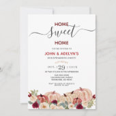 Home Sweet Home Marsala White Pumpkin Flowers  Kaart (Voorkant)