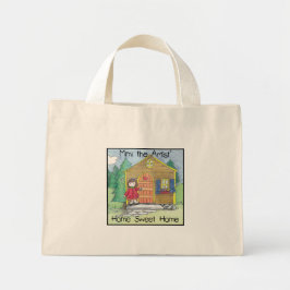 Home Sweet Home met Mimi de artiest! Mini Tote Bag