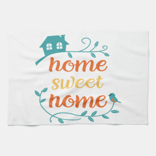 Home Sweet Home met Vogel en Huis Theedoek