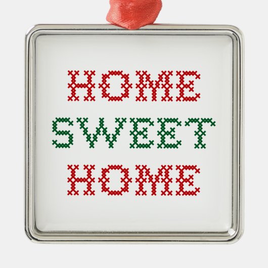 Home Sweet Home Metalen Ornament (Voorkant)
