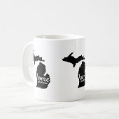 Home Sweet Home Michigan Silhouette Koffiemok (Voorkant links)