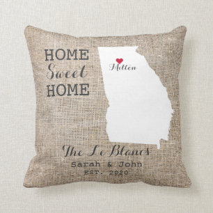 Home Sweet Home   Milton Georgia Rustic Kussen