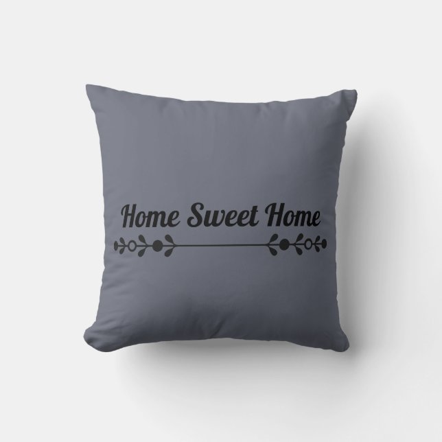 Home Sweet Home Minimaal Typografie Kussen (Voorkant)