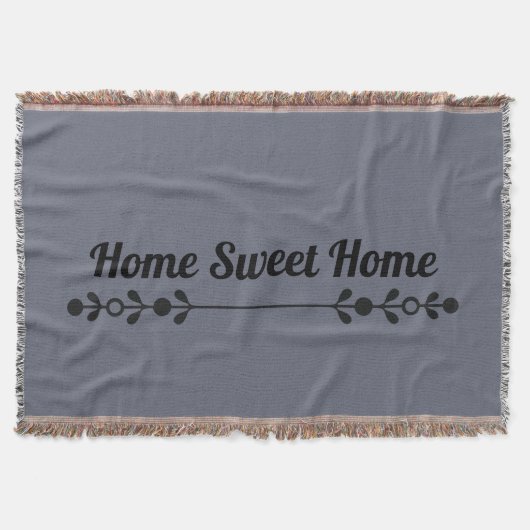 Home Sweet Home Minimale Typografie Deken (Voorkant)