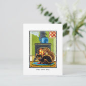 'Home Sweet Home' Moving House Kat gepersonaliseer Briefkaart (Staand voorkant)