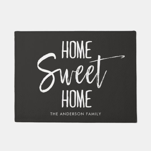 Home Sweet Home | Naam aangepaste familie Deurmat (Voorkant)