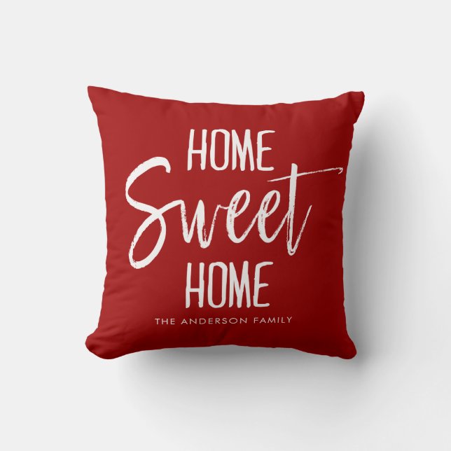 Home Sweet Home | Naam aangepaste familie Kussen (Voorkant)
