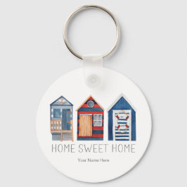 Home Sweet Home Nautical Summer Beach Hut Cabanas Sleutelhanger