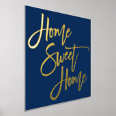 Home Sweet Home Navy Blue Luxury Real Folie Afdrukken (Laagn)