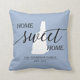 Home Sweet Home NH State Familienaam Sierkussen