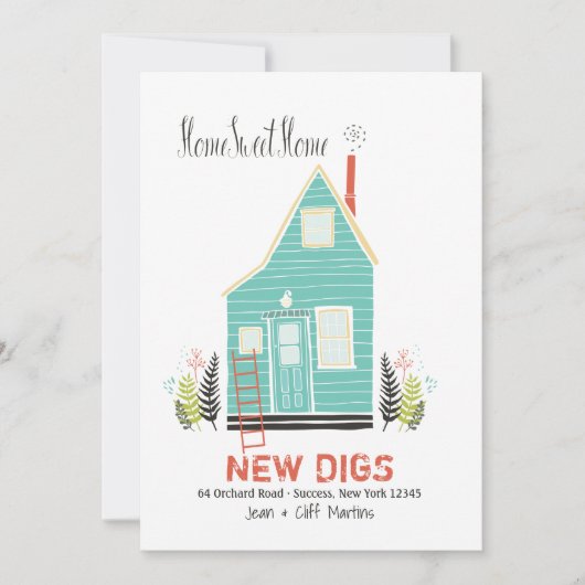 Home Sweet Home Nieuw Adres aankondiging (Voorkant)