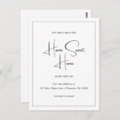 Home Sweet Home Nieuw Adres Bewegende Aankondiging Briefkaart (Voorkant / Achterkant)