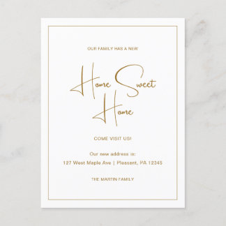 Home Sweet Home Nieuw Adres Bewegende Aankondiging Briefkaart