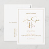 Home Sweet Home Nieuw Adres Bewegende Aankondiging Briefkaart (Voorkant / Achterkant)