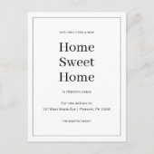 Home Sweet Home Nieuw Adres Bewegende Aankondiging Briefkaart (Voorkant)