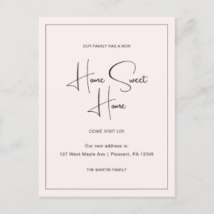 Home Sweet Home Nieuw Adres Bewegende Aankondiging Briefkaart